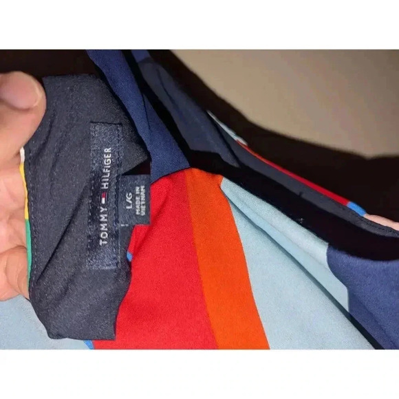 Tommy Hilfiger Sleeveless Dress Womens Size L Multicolor Stripes - Picture 8 of 8